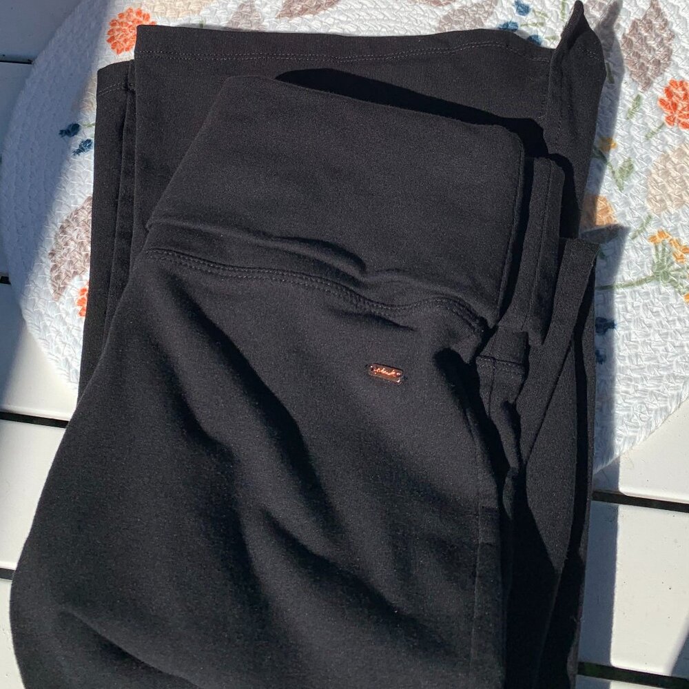 PINK Foldover Flare Leggings Black NWOT